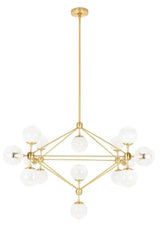 Závesná lampa Planetario 15 Gold – matné tienidlá