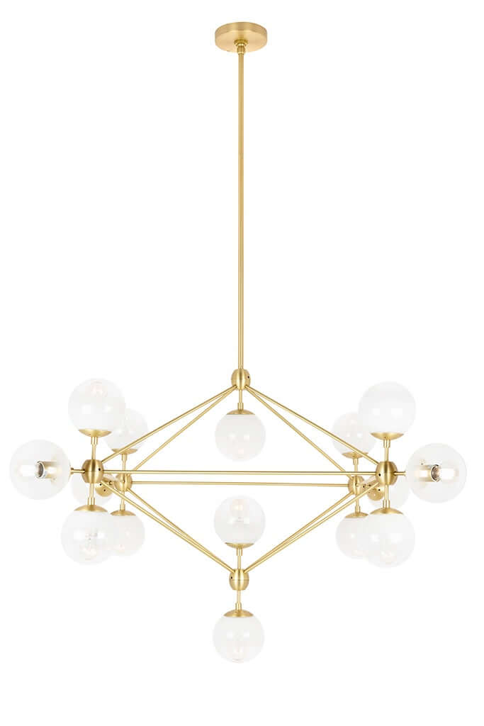 Závesná lampa Planetario 15 Gold – matné tienidlá