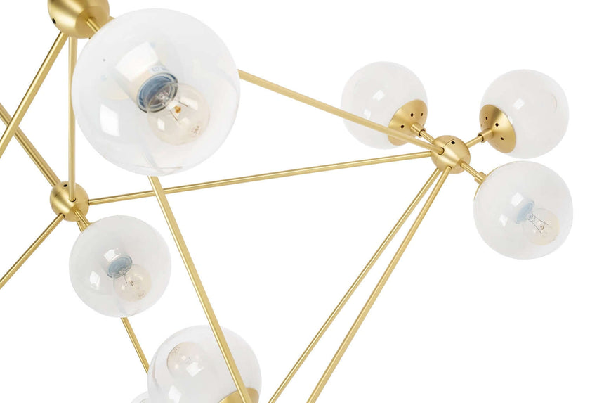 Závesná lampa Planetario 15 Gold – matné tienidlá