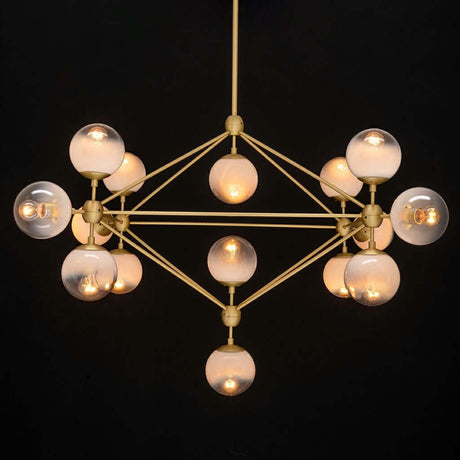 Závesná lampa Planetario 15 Gold – matné tienidlá
