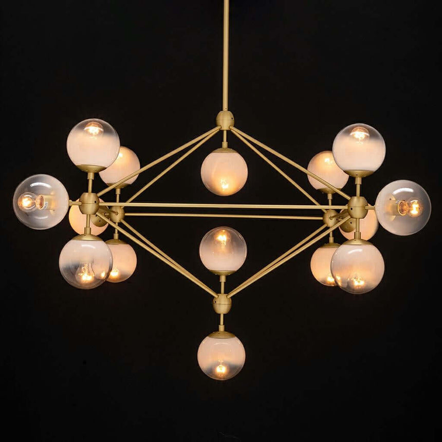 Závesná lampa Planetario 15 Gold – matné tienidlá