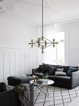 Závesná lampa Planetario 15 čierna - s tienidlom z dymového skla