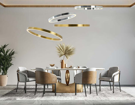 Závesná lampa Ring 40 strieborná – LED, leštená oceľ