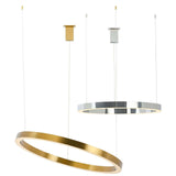 Závesná lampa Ring 80 strieborná – LED, leštená oceľ