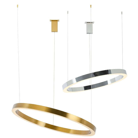 Závesná lampa Ring 80 strieborná – LED, leštená oceľ