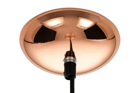 Závesná lampa Sandra 20 medená – sklo, kov