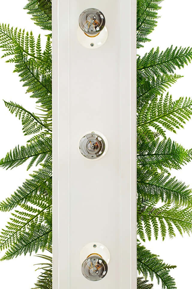 54. Závesná lampa Semira 100 s kvetinovým vzorom / biela, industriálny štýl