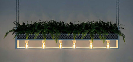 Závesná lampa Semira 180 s kvetinovým vzorom – industriálna, biela