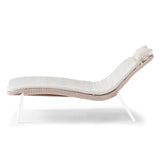 Záhradné ležadlo Grattoni Leaf, biele