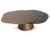 Orfeo 145 dohányzóasztal arany–fekete – fém, edzett üveg