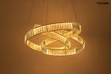 Wave 80 függőlámpa arany – LED, acél, kristály