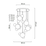 Capri Disc 5 függőlámpa arany – LED, üveg, alumínium