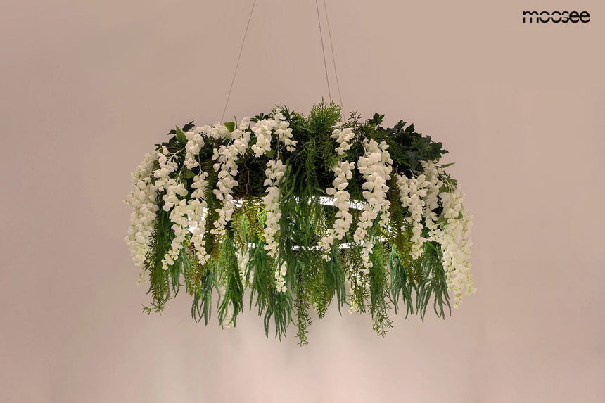 Gardens Wisteria 50 függőlámpa fekete – LED, művirág