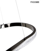 Anillo 120 függőlámpa fekete–króm – LED, fém, alumínium
