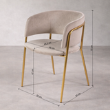 Jedálenská stolička Mia vo farbe Camel