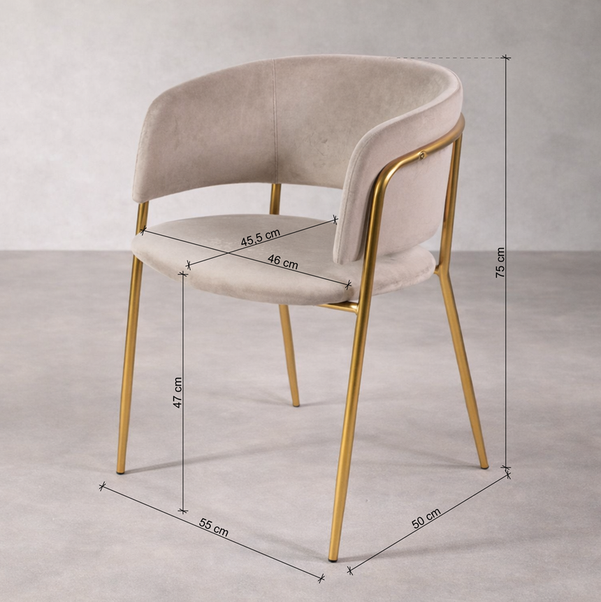 Jedálenská stolička KL Liam v ťavej farbe