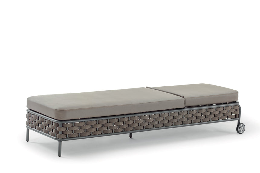 Grattoni Záhradné ležadlo Panama, antracit/hnedé