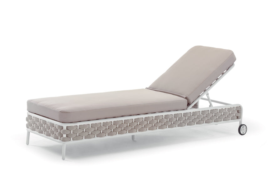 Grattoni Záhradné ležadlo Panama, biela/béžová