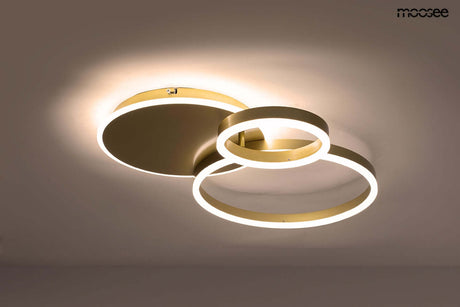 Stropná lampa Inele 3 zlatá