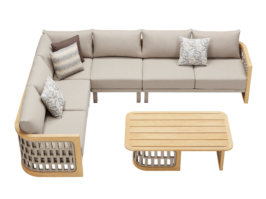 5-miestna záhradná rohová sedacia súprava Higold Riva