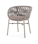 Grattoni záhradná stolička Tahiti taupe/striebornosivá