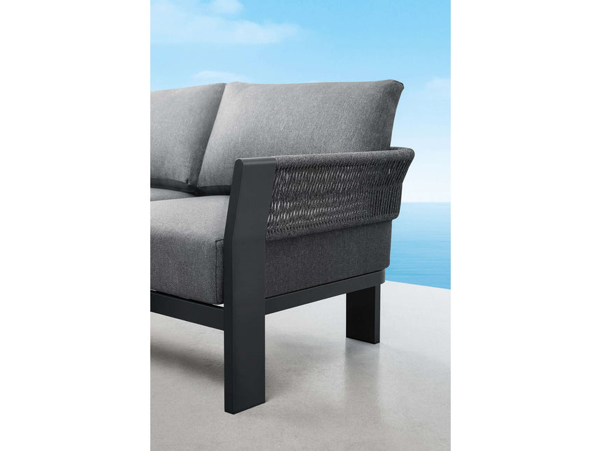 5-miestna záhradná rohová sedacia súprava Higold Borromeo, antracitová