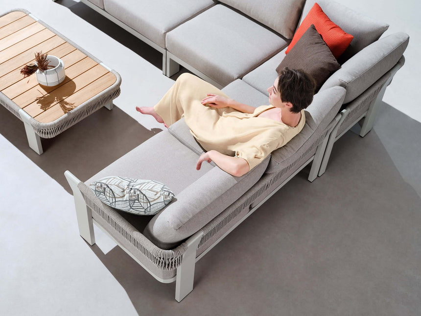 5-miestna rohová záhradná sedacia súprava Higold Borromeo, farba taupe