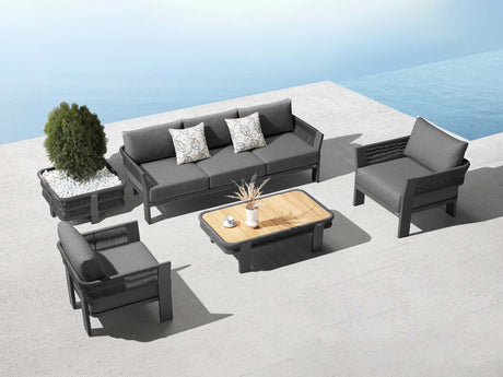 5-miestna záhradná sedacia súprava Higold Borromeo, antracitová