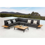 5-miestna záhradná rohová sedacia súprava Higold Punto, antracitová farba