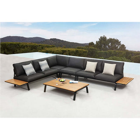 5-miestna záhradná rohová sedacia súprava Higold Punto, antracitová farba