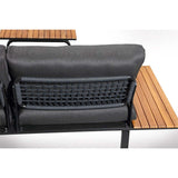 5-miestna záhradná rohová sedacia súprava Higold Punto, antracitová farba