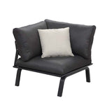 5-miestna záhradná rohová sedacia súprava Higold Punto, antracitová farba