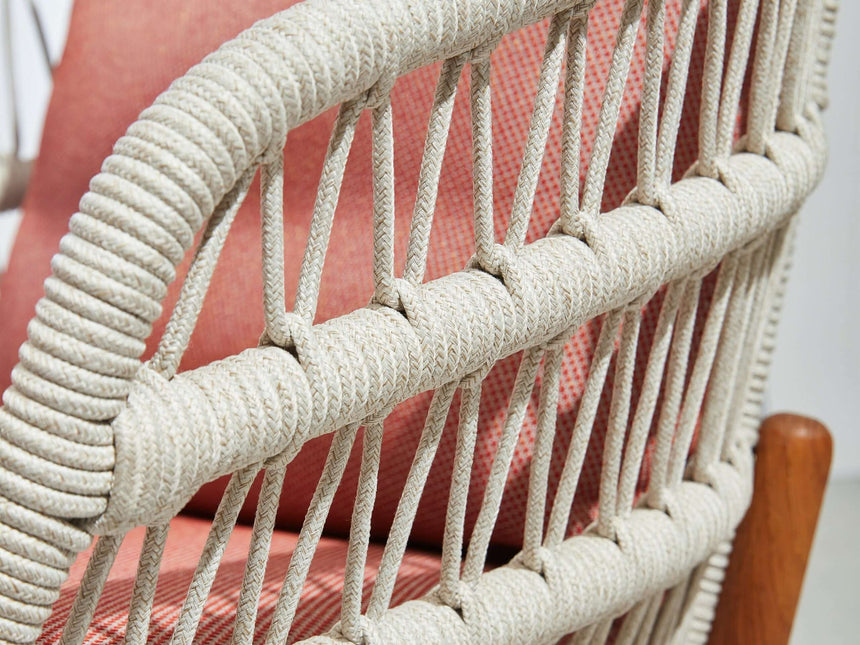 Záhradná súprava Higold Vasca pre 4 osoby, koralová farba