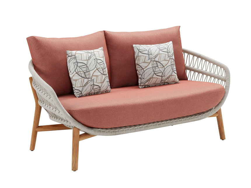 Záhradná súprava Higold Vasca pre 4 osoby, koralová farba