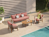 5-miestna záhradná sedacia súprava Higold Vasca, koralová farba
