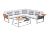 5-miestna záhradná rohová sedacia súprava Higold York
