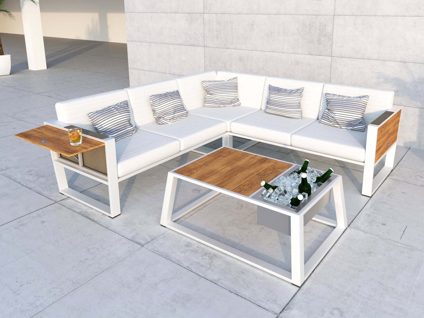 5-miestna záhradná rohová sedacia súprava Higold York