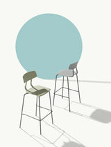 Barová stolička Snap - v rôznych farbách