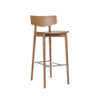 Paged Uvu H-4350 bárszék széles ívelt fa háttámlával, 80 cm