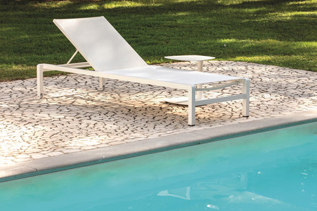 Záhradné ležadlo Grattoni 927, biele