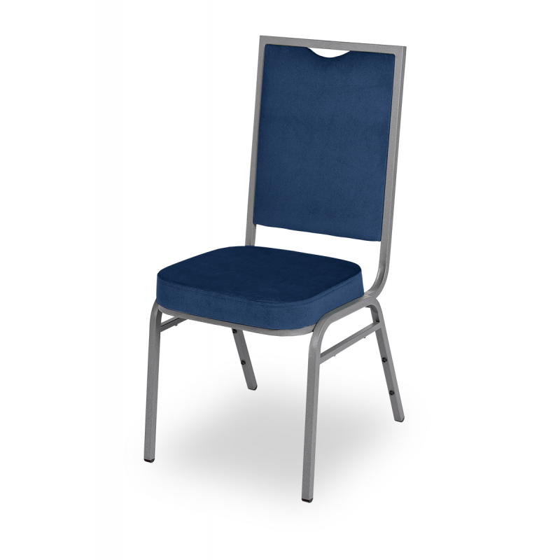 Maestro M05S bankettszék 25×25 mm acélvázzal, díszes kárpitozott háttámlával