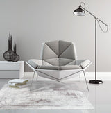 Beto Gray modern szőnyeg felülnézetből, szürke színben