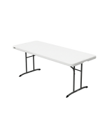 Összecsukható catering asztal 183×76 cm fekete lappal