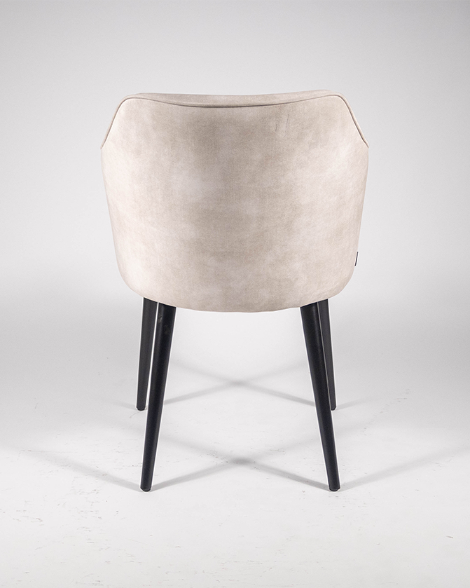 Jedálenská stolička OL Andor pevná v perleťovej farbe