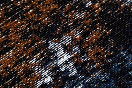 Flame Rusty Blue modern szőnyeg szálszerkezete közelről