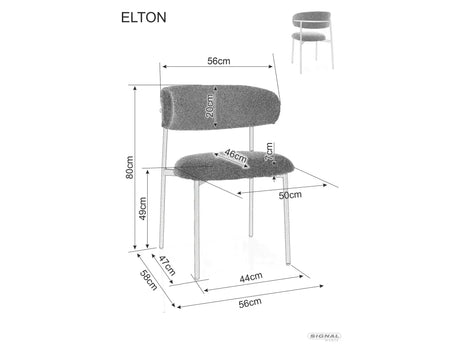 Jedálenská stolička Elton Raven II.
