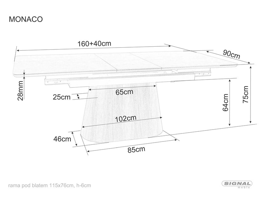 Jedálenský stôl Monaco I.