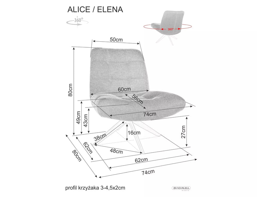 Kreslo Alice Brego II.