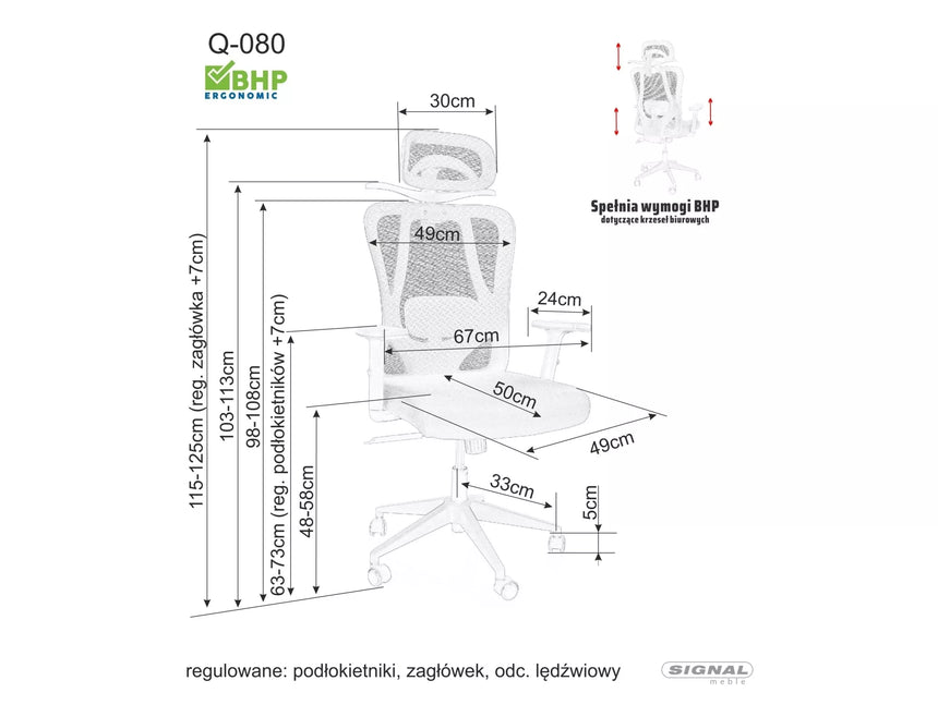 Kancelárska stolička Q-080