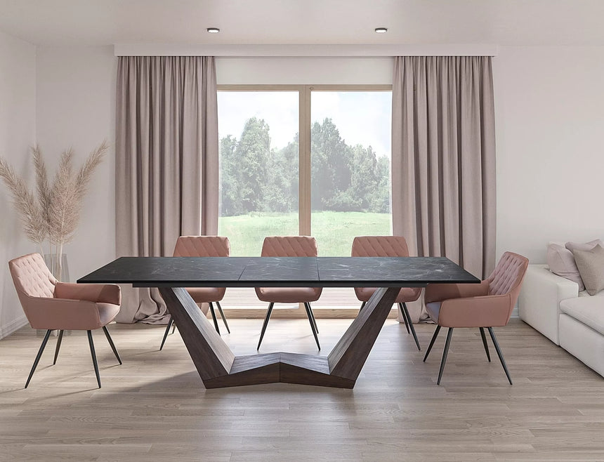 Jedálenský stôl Bonucci z keramického materiálu